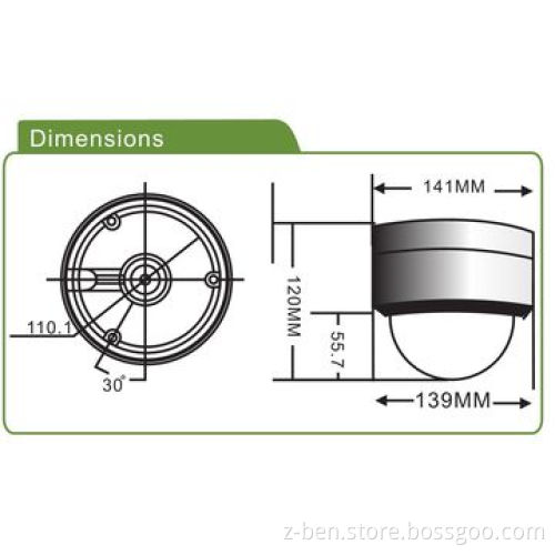 Super IP Speed Dome Camera with 1/4-inch Sony Interleaved Transfer CCD